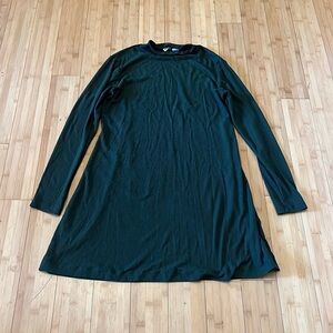 H&M divided ribbed mock neck swing dress